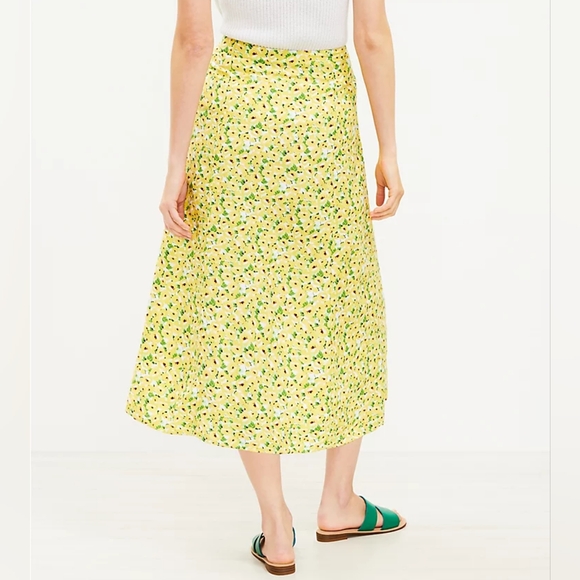 LOFT Floral Side Slit Midi Skirt - Picture 8 of 8